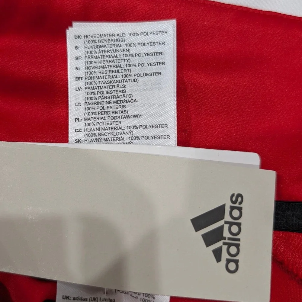 Adidas Mahomes Track Jacket Red White Logo Full Zip Mens Athletic Sportswear 2XL